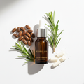 Edge Care Oil in dark glass bottle with brush applicator and natural ingredients