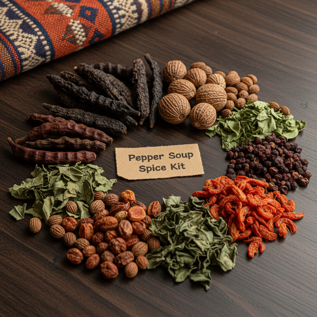 Nigerian Pepper Soup Spice Kit — Complete Blend, Freshly Sourced